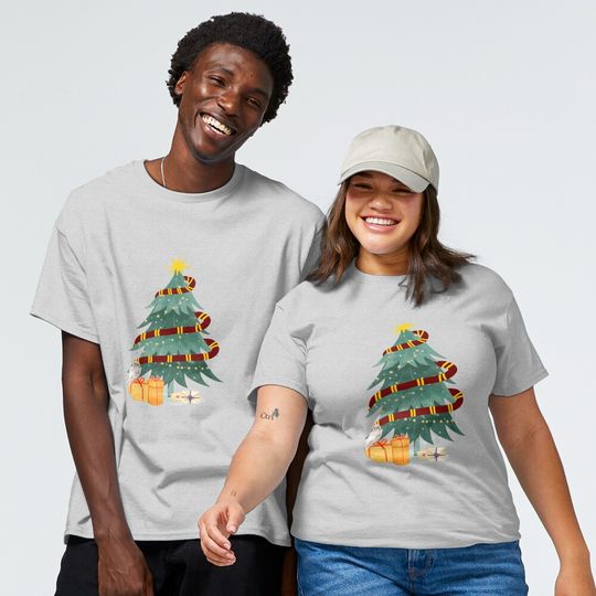 Discover Harry p hp Griffin red house magical Christmas tree Classic T-Shirt