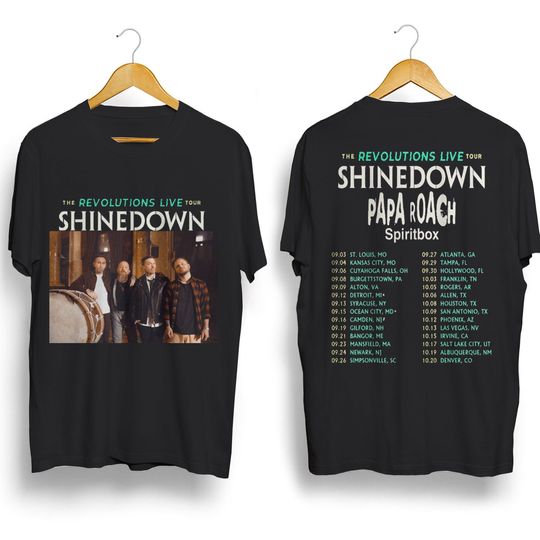Discover shine down Band Tour 2023 T-shirt, The Revolutions Live Tour Shirt