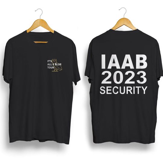 Discover t's All A Blur Tour Drake IAAB 2023 Security Shirt, Drake 21 Savage Tour Shirt