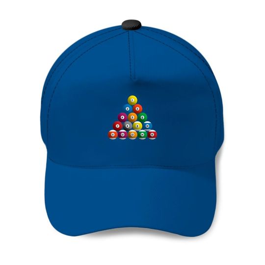 Discover Billiards Pool Balls Racked Set - Pool Baseball Cap