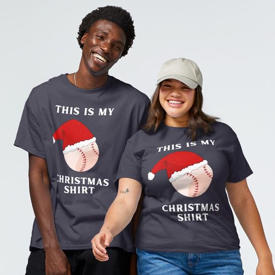 Discover FUNNY THIS IS MY CHRISTMAS BASEBALL T-SHIRT Classic T-Shirt