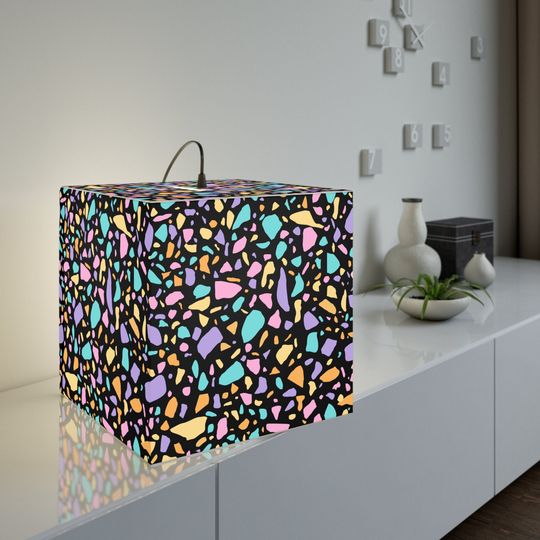 Discover Pastel Terrazzo Light Cube Lamp
