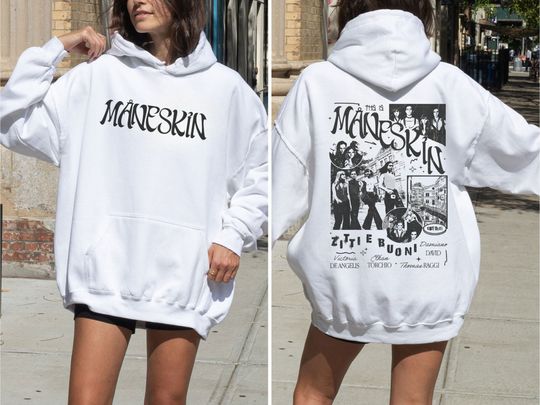 Discover Vintage 2023 Maneskin Rush! World Tour Hoodie , Mneskin Band Hoodie