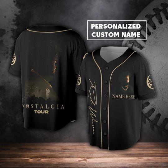 Discover Custom Name Rod Wave Rap Baseball Jersey, Rod Wave Nostalgia Tour Shirt