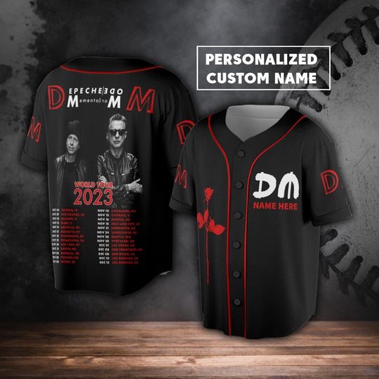 Discover Custom Name Depeche Mode Baseball Jersey, Depeche Mode Tour Shirt