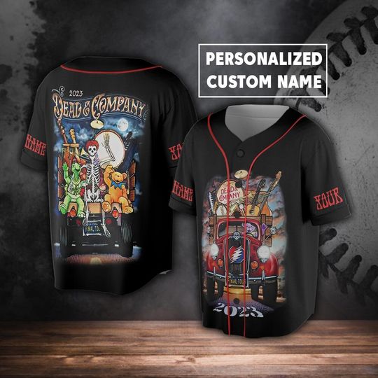 Discover Custom Name Dead Co 2023 The Final Tour Truck Music Baseball Jersey,