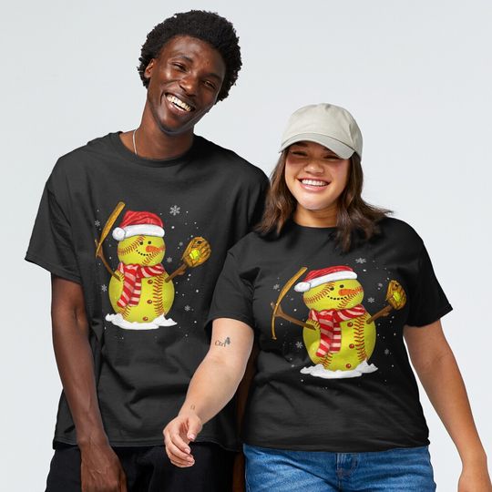 Discover Softball Baseball Lover With Christmas Classic T-Shirt