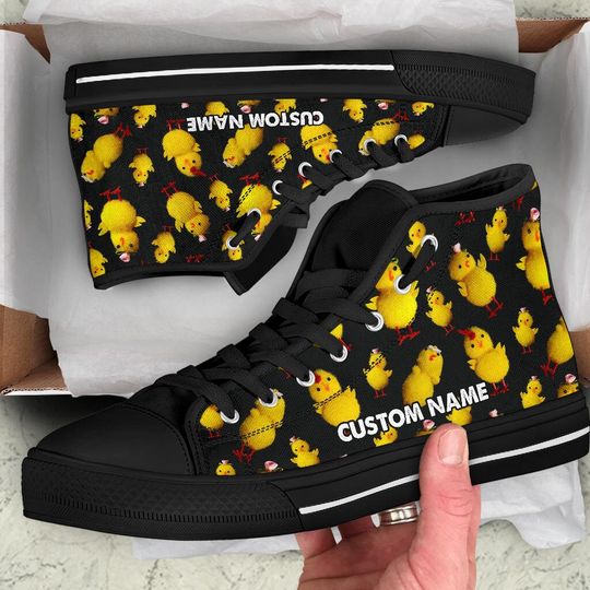 Discover Personalized Chickens Men's High Top Sneakers