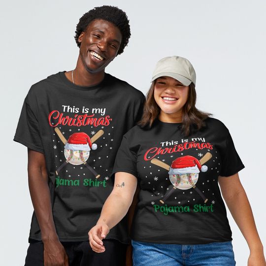 Discover This Is My Christmas Pajama Baseball Xmas Lights Funny Classic T-Shirt
