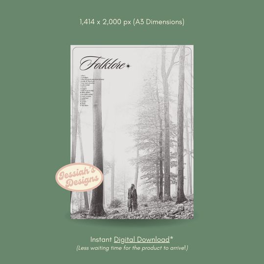 Discover Folklore Album Tracklist Poster