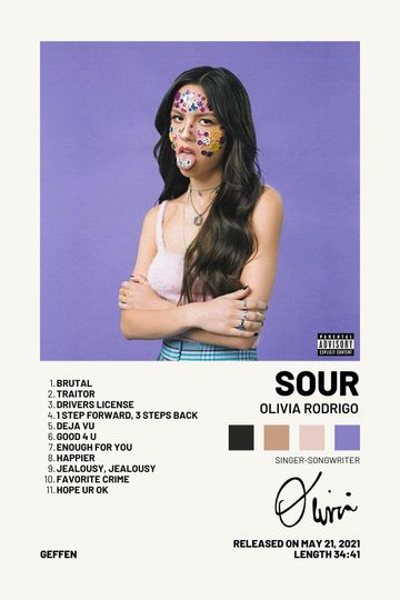 Discover Olivia Rodrigo - SOUR | Album Poster