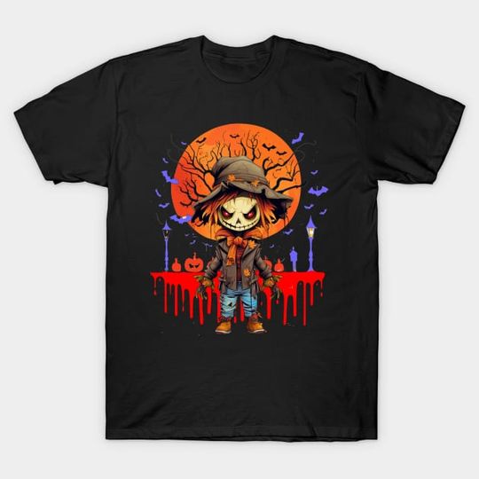 Discover Scary and spooky Halloween Night with scarecrow - Scarecrow - T-Shirt