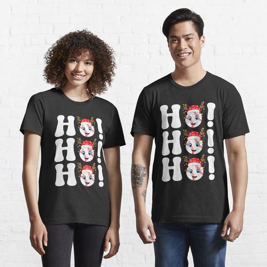 Discover Funny Ho! Ho! Ho! Christmas Baseball T-Shirt