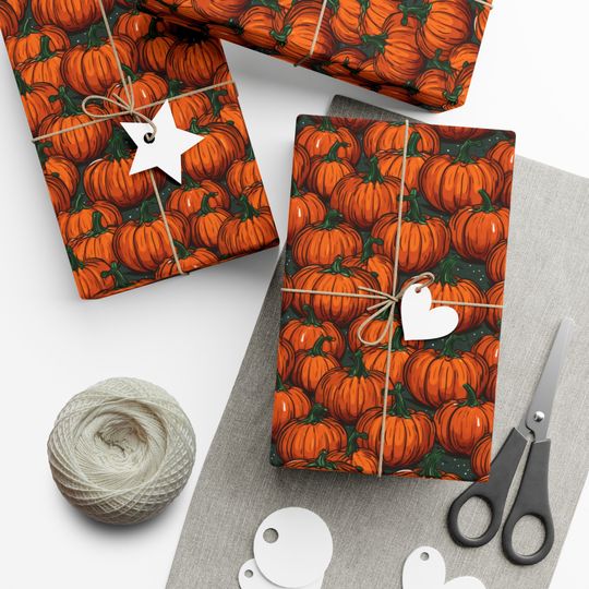 Discover Happy Thanksgiving Wrapping Paper Autumn Gift Wrap Fall Festive Wrapping Paper Fall Gift Wrap
