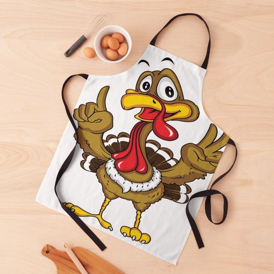 Discover Thanksgiving Cartoon Turkey Chicken Kitchen Apron