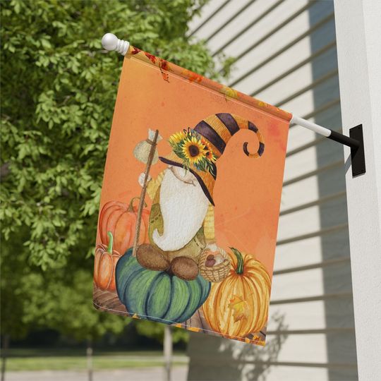 Discover Thanksgiving Flag Gnome, Thanksgiving House Flag
