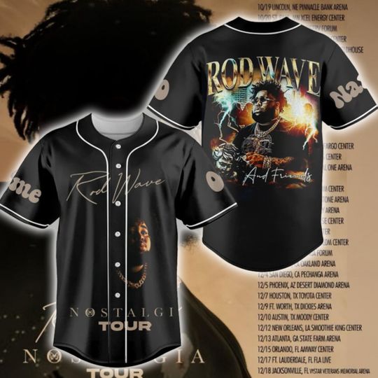Discover Personalized Rod Wave Baseball Jersey, Custom Nostalgia 2023 Tour