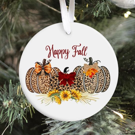 Discover Happy Fall Gift-Circle Friendsgiving Ornament-Fall Home