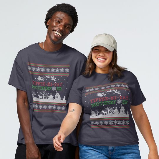 Discover Die Hard Yippee-Ki-Yay Ugly Christmas Sweater Classic T-Shirt