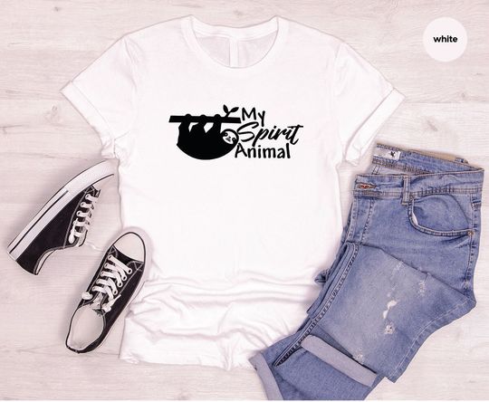 Discover Funny Sloth TShirt, Cute Toddler T Shirts, Gift for Kids