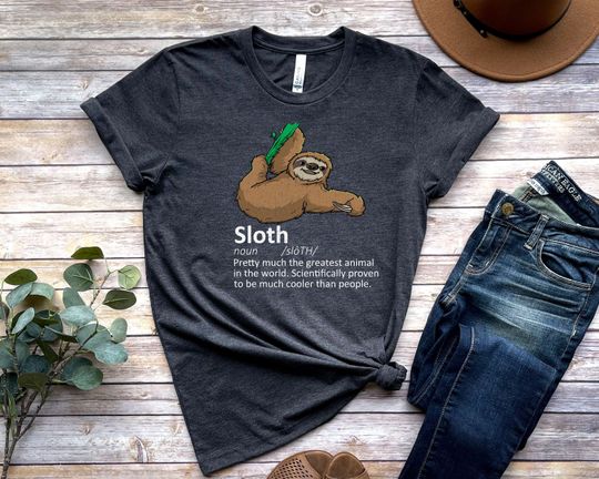 Discover Sloth Funny Definition T-shirt, Cute Sloth Lover Shirt Men