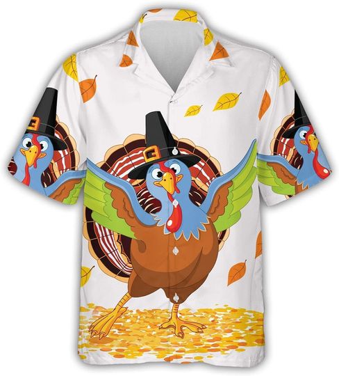 Discover Funny Thanksgiving Day Dancing Turkey Hawaiian Shirt