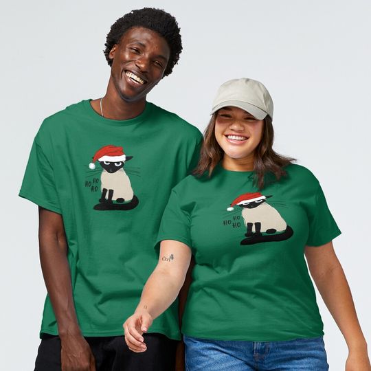 Discover Siamese Santa  Humorous Christmas Holiday Kitty Cat Classic T-Shirt