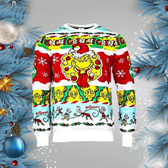 Discover The funny character With Santa Hat Ugly Christmas Sweater