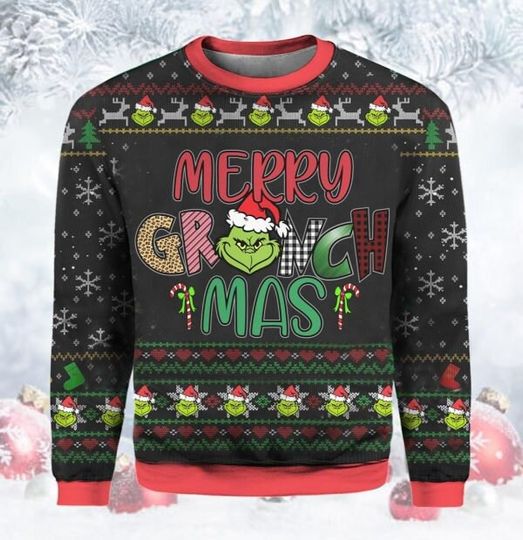 Discover Merry Grinhmas The funny character Christmas Ugly Sweater