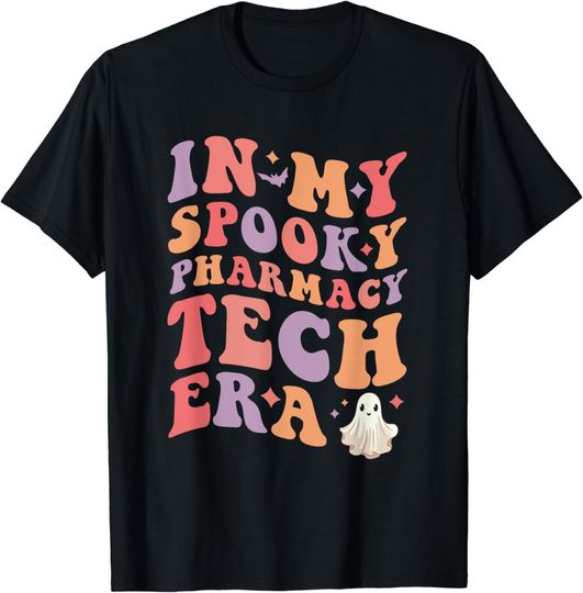 Discover In My Spooky Pharmacy Tech Era Halloween Funny Pharmacy Tech T-Shirt
