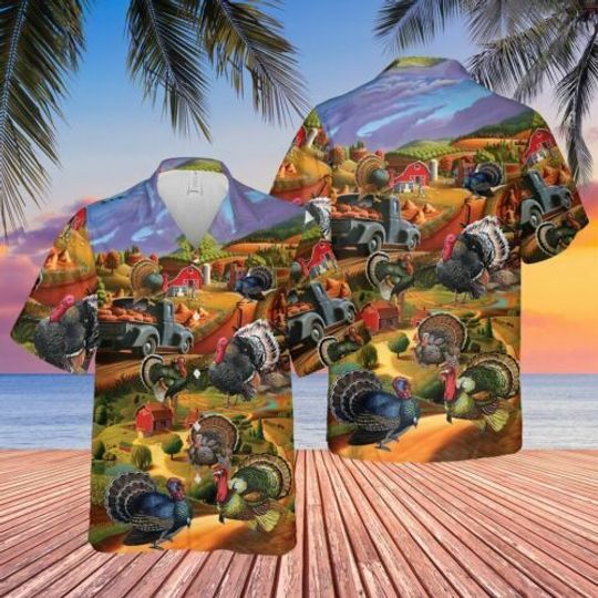 Discover Turkey Thanksgiving Hawaiian Shirt