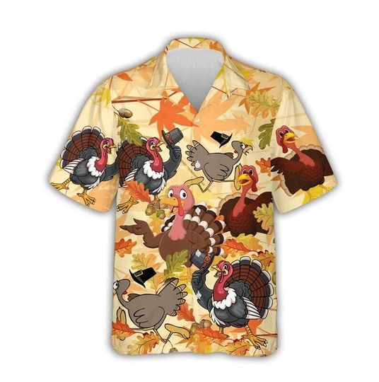 Discover Funny Turkey Thanksgiving Hawaiian Shirt
