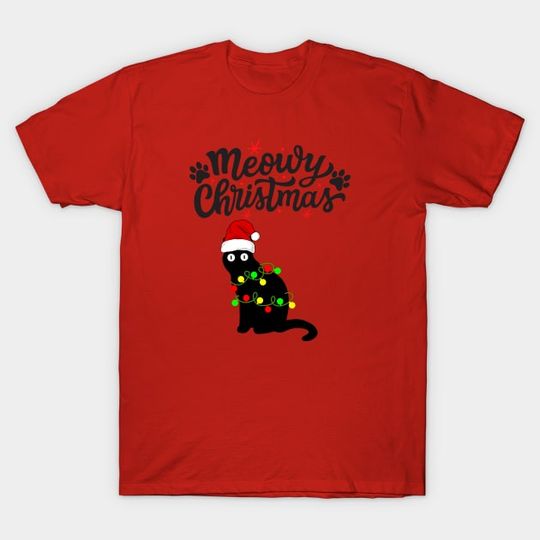 Discover Meowy Christmas - Christmas - T-Shirt