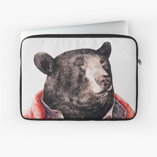 Discover Black Bear Laptop Sleeve