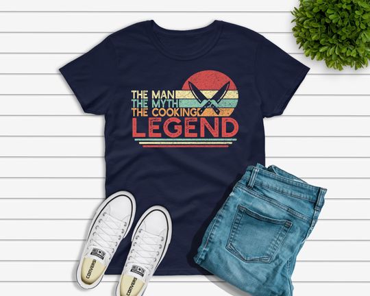 Discover Cooking Shirt for Men, The Man The Myth The Cooking Legend T-shirt