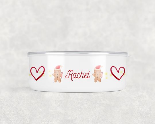 Discover Personalized Christmas Gingerbread Enamel Bowl