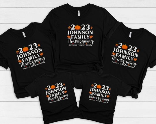 Discover Thankful For My Family Matching Thanksgiving Shirt