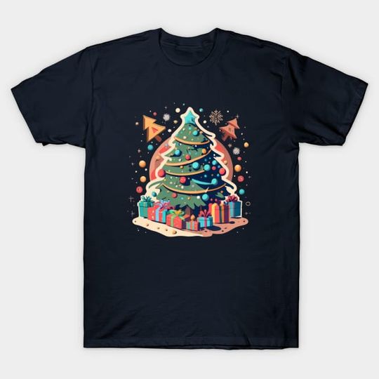 Discover Christmas Tree Serenity Holiday Tranquility - Christmas Tree - T-Shirt