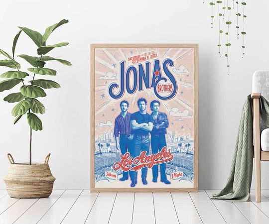 Discover Jonas Brothers Poster, Jonas Brothers Five Albums One Night Tour 2023