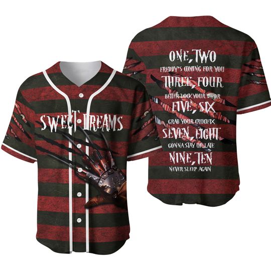 Discover Freddy Krueger Shirt, Freddy Krueger Baseball Jersey