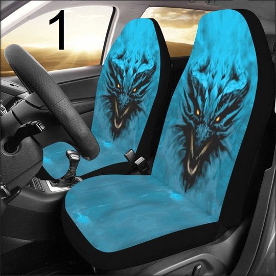 Discover Shadow Dragon Bucket Seat Covers , Fantasy Themed Car Accessory