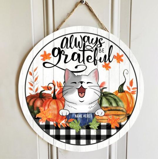Discover Personalized Thanksgiving Welcome Door Sign