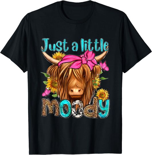 Discover Just A Little Moody Cute Highland Cows Lover Easter Day T-Shirt