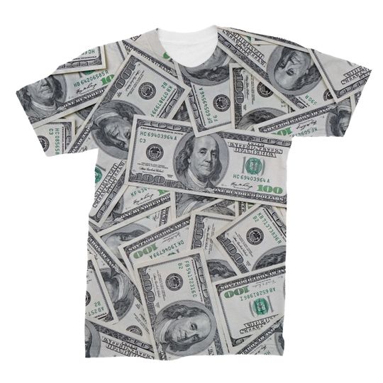 Discover 100 Dollar Bills All Over Print T-Shirt