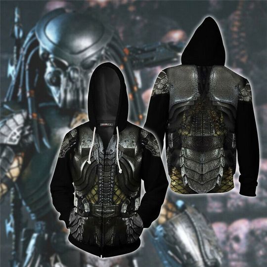 Discover Alien vs. Predator 3D Zip Hoodie, Costume Halloween Cosplay 3D Zip Hoodie