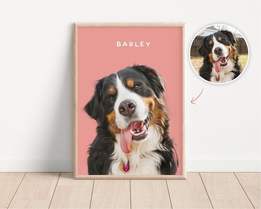 Discover Custom and Personalized Pet Portrait from photo