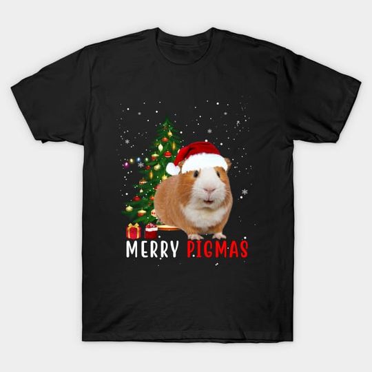 Discover Merry Pigmas - Funny Guinea Pig Shirt for Christmas Gift T-Shirt