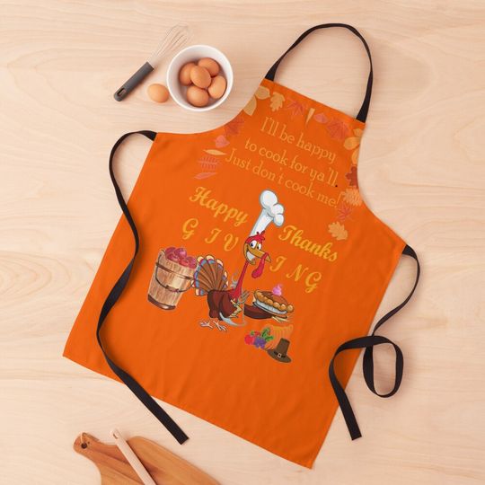Discover Happy Thanksgiving Turkey Kitchen Apron