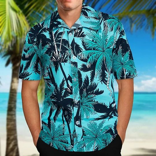 Discover Green Hawaiian Coconut Tree Tropical Hawaiian Shirt