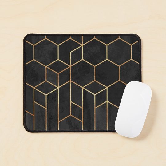 Discover Black Hexagons Mouse Pad